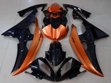 2008-2016 Orange Glossy Black Yamaha R6 Motorcycle Fairings Australia
