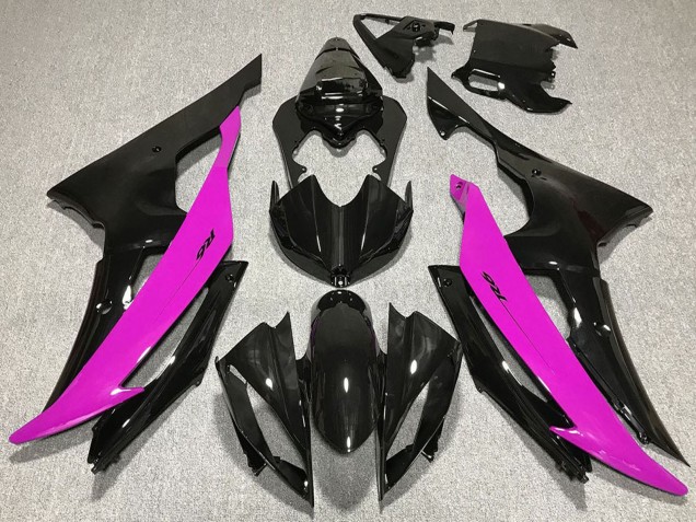 2008-2016 Pink Glossy Black Yamaha R6 Motorcycle Fairings Australia