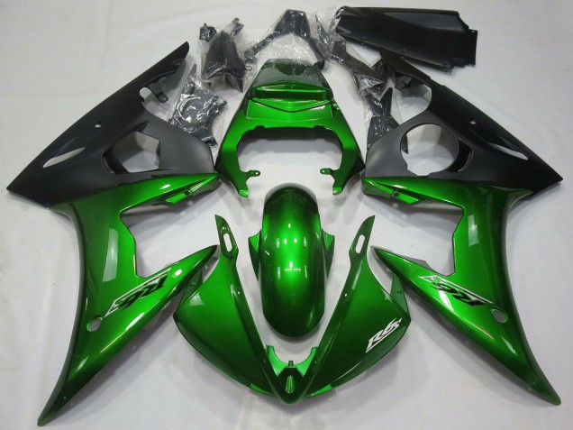 2005 Dark Green Matte Black Yamaha R6 Motorcycle Fairings Australia
