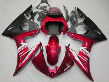 2003-2004 Red White Matte Black Yamaha R6 Motorcycle Fairings Australia