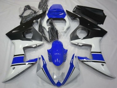 2003-2004 White Blue Matte Black Yamaha R6 Motorcycle Fairings Australia