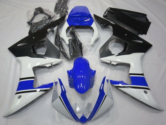 2003-2004 White Blue Matte Black Yamaha R6 Motorcycle Fairings Australia