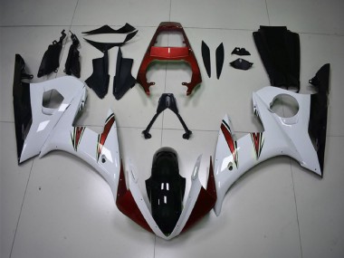 2003-2004 White Red Glossy Black Yamaha R6 Motorcycle Fairings Australia