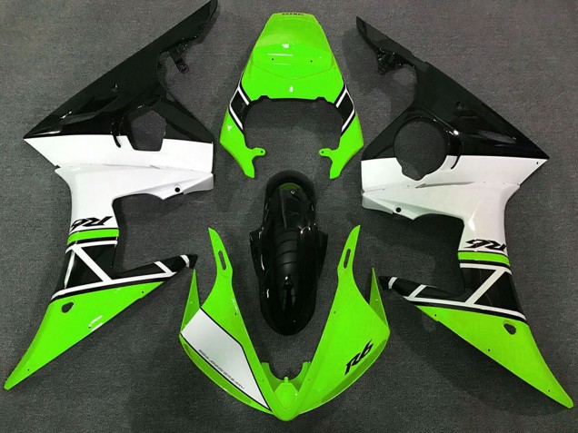 2003-2004 Green White Glossy Black Yamaha R6 Motorcycle Fairings Australia
