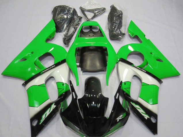 1998-2002 Green White Glossy Black Yamaha R6 Motorcycle Fairing Australia
