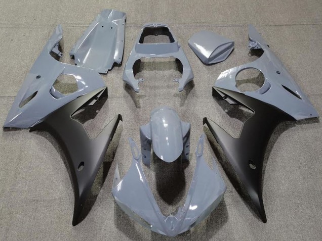 2003-2004 Nardo Grey Matte Black Yamaha R6 Motorcycle Fairings Australia