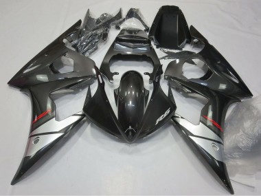 2005 Glossy Black Silver Yamaha R6 Motorcycle Fairings Australia