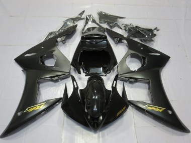 2003-2004 Glossy Black Matte Black Gold Decals Yamaha R6 Motorcycle Fairings Australia