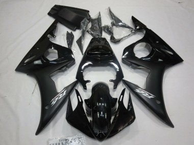 2005 Glossy Black Matte Black White Yamaha R6 Motorcycle Fairings Australia