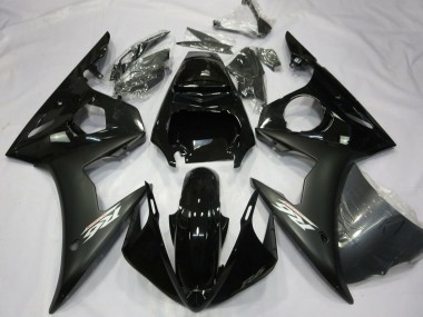 2003-2004 Glossy Black Matte Black White Decals Yamaha R6 Motorcycle Fairings Australia