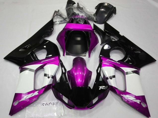 1998-2002 Purple White Glossy Black Yamaha R6 Motorcycle Fairings Australia