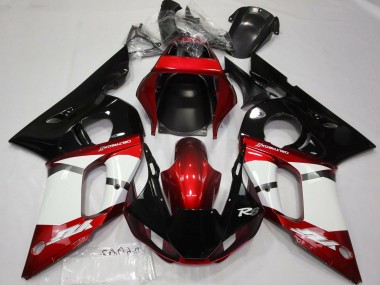 1998-2002 Red White Glossy Black Yamaha R6 Motorcycle Fairing Australia