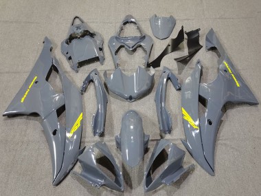 2008-2016 Nardo Grey High Viz Yellow Decals Yamaha R6 Motorcycle Fairings Australia