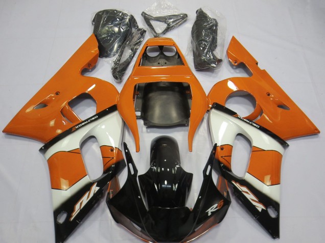 1998-2002 Orange White Glossy Black Yamaha R6 Motorcycle Fairings Australia