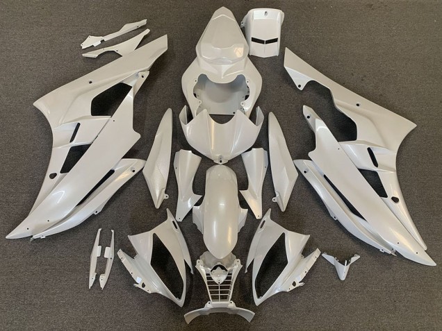 2006-2007 Pearl White Yamaha R6 Motorcycle Fairings Australia