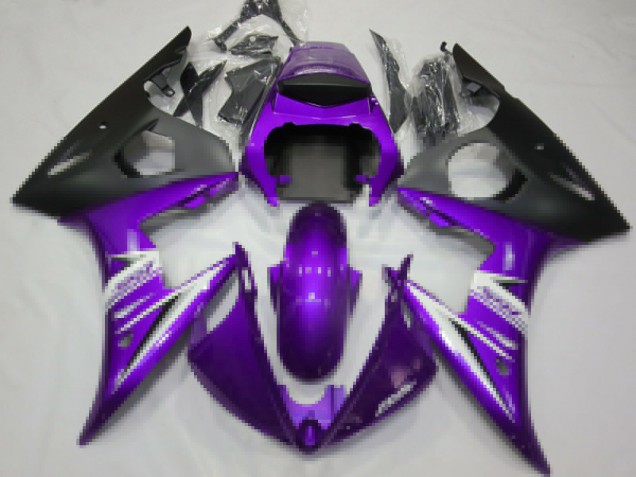 2003-2004 Purple White Matte Black Yamaha R6 Motorcycle Fairings Australia
