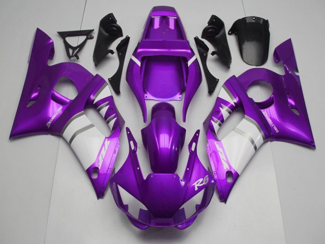 1998-2002 Purple White Yamaha R6 Motorcycle Fairings Australia