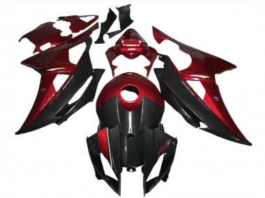 2008-2016 Red Black Carbon Fiber Style Yamaha R6 Motorcycle Fairings Australia