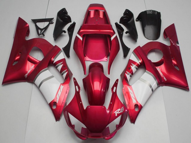 1998-2002 Red White Yamaha R6 Motorcycle Fairings Australia