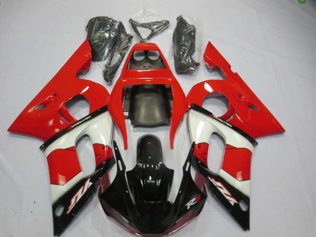 1998-2002 Red White Glossy Black Yamaha R6 Motorcycle Fairings Australia