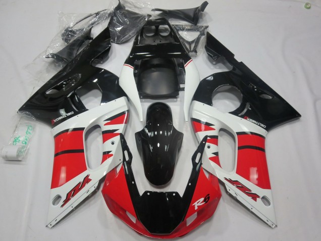 1998-2002 White Red Glossy Black Yamaha R6 Motorcycle Fairings Australia