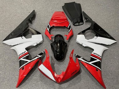 2003-2004 Red White Glossy Black Yamaha R6 Motorcycle Fairings Australia