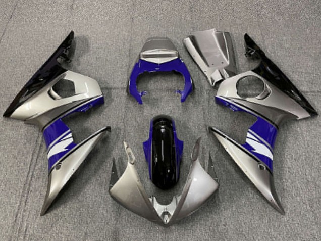 2003-2004 Silver Blue Glossy Black Yamaha R6 Motorcycle Fairings Australia