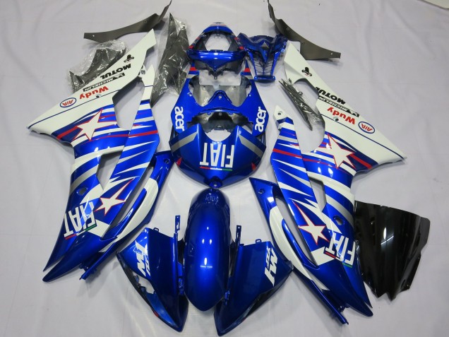 2008-2016 White Blue Fiat Acer Motul Michelin Yamaha R6 Motorcycle Fairings Australia