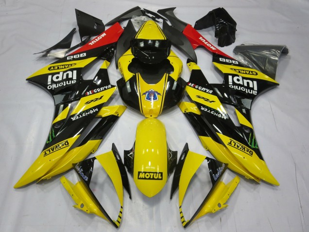2006-2007 Yellow Black Red Motul Monster Yamaha R6 Motorcycle Fairings Australia