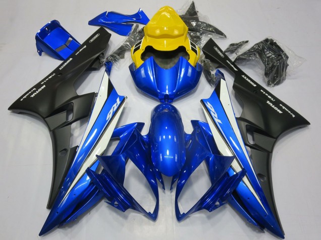 2006-2007 Yellow Blue White Matte Black Motul Yamaha R6 Motorcycle Fairings Australia