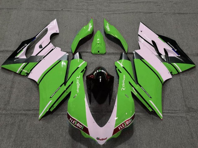 2015-2020 White Green Glossy Black Unibat Flex-Box OEM Style Ducati 959 1299 Motorcycle Fairings Australia