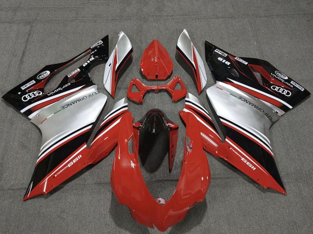 2011-2014 Red Silver Black Performance Ducati 1199 Motorcycle Fairings Australia