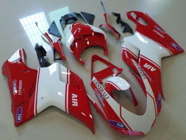 2007-2014 Red White Air Generali Tim Ducati 848 1098 1198 Motorcycle Fairings Australia