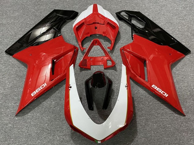 2007-2014 White Red Black Ducati 1098 Motorcycle Fairings Australia
