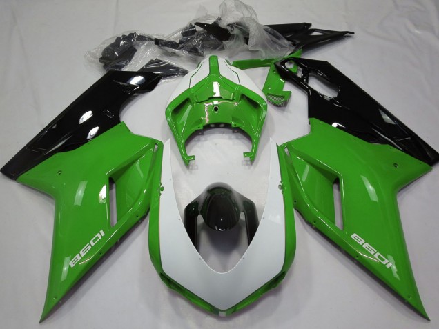 2007-2014 Green Black White Ducati 1098 Motorcycle Fairings Australia