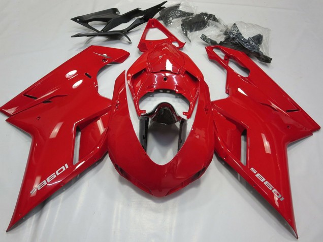 2007-2014 Glossy Red Glossy Black Ducati 1098 Motorcycle Fairings Australia