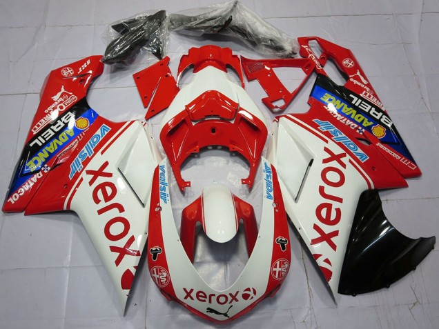 2007-2014 White Red Blue Glossy Black Valsir Xerox Ducati 848 1098 1198 Motorcycle Fairings Australia