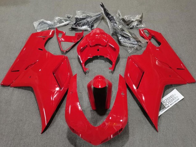 2007-2014 Glossy Red Plain Ducati 848 1098 1198 Motorcycle Fairings Australia