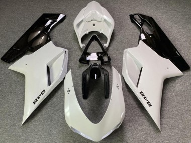 2007-2014 Pearl White Glossy Black Ducati 848 Motorcycle Fairings Australia