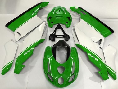 2003-2004 White Green Black Ducati 999 Motorcycle Fairings Australia