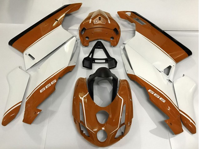 2003-2004 White Brown Black Ducati 999 Motorcycle Fairings Australia