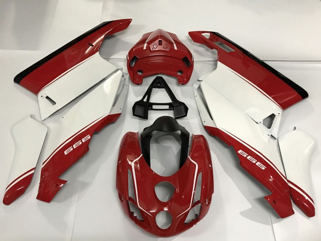 2003-2004 White Red Black Ducati 999 Motorcycle Fairings Australia
