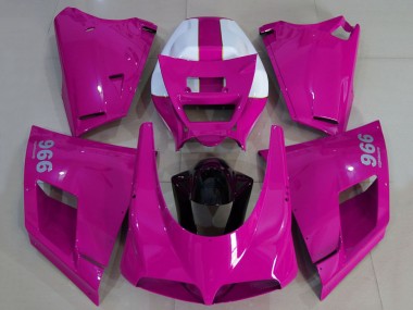 1993-2005 Glossy Pink White Black Ducati 996 Motorcycle Fairings Australia