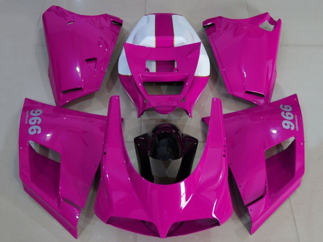 1993-2005 Glossy Pink White Black Ducati 996 Motorcycle Fairings Australia