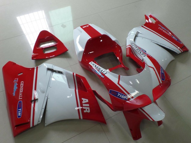 1993-2005 White Red Air Generali Tim Ducati 748 916 996 998 Motorcycle Fairings Australia