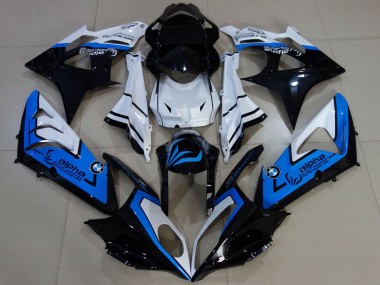 2009-2014 White Blue Glossy Black Alpha BMW S1000RR Motorcycle Fairings Australia