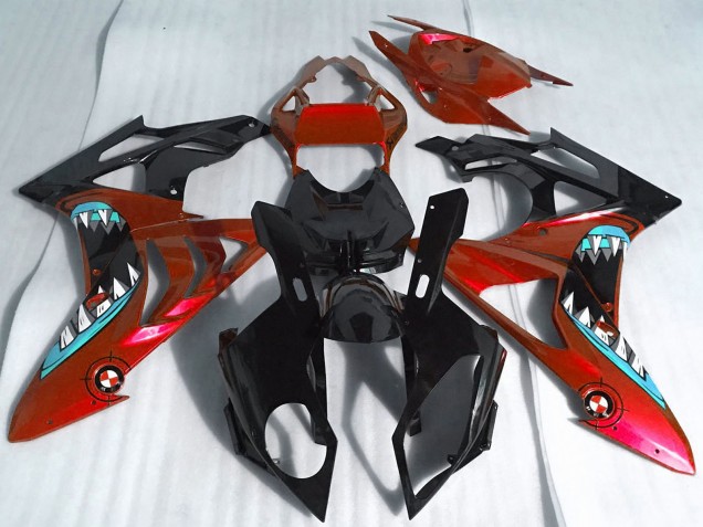 2017-2018 Red Glossy Black Shark BMW S1000RR Motorcycle Fairings Australia