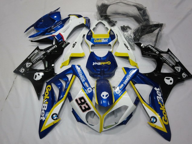 2009-2014 White Yellow Blue Glossy Black GoldBet 93 BMW S1000RR Motorcycle Fairings Australia