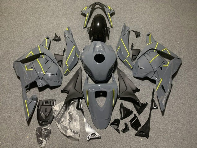 2009-2012 Dark Nardo Grey Yellow Honda CBR600RR Motorcycle Fairings Australia