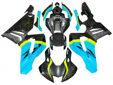 2020-2023 Light Blue Yellow Black Forged Carbon Fiber Honda CBR1000RR-R Motorcycle Fairings Australia